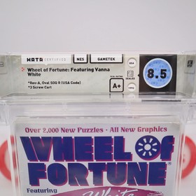 NES Nintendo WHEEL OF FORTUNE FEATURING VANNA WHITE - WATA GRADED 8.5 A+ Sealed!