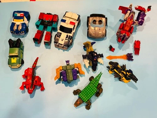 Transformers Vintage G1 to Modern Figure & Vehicle Lot Dinobot Hatchet Robots