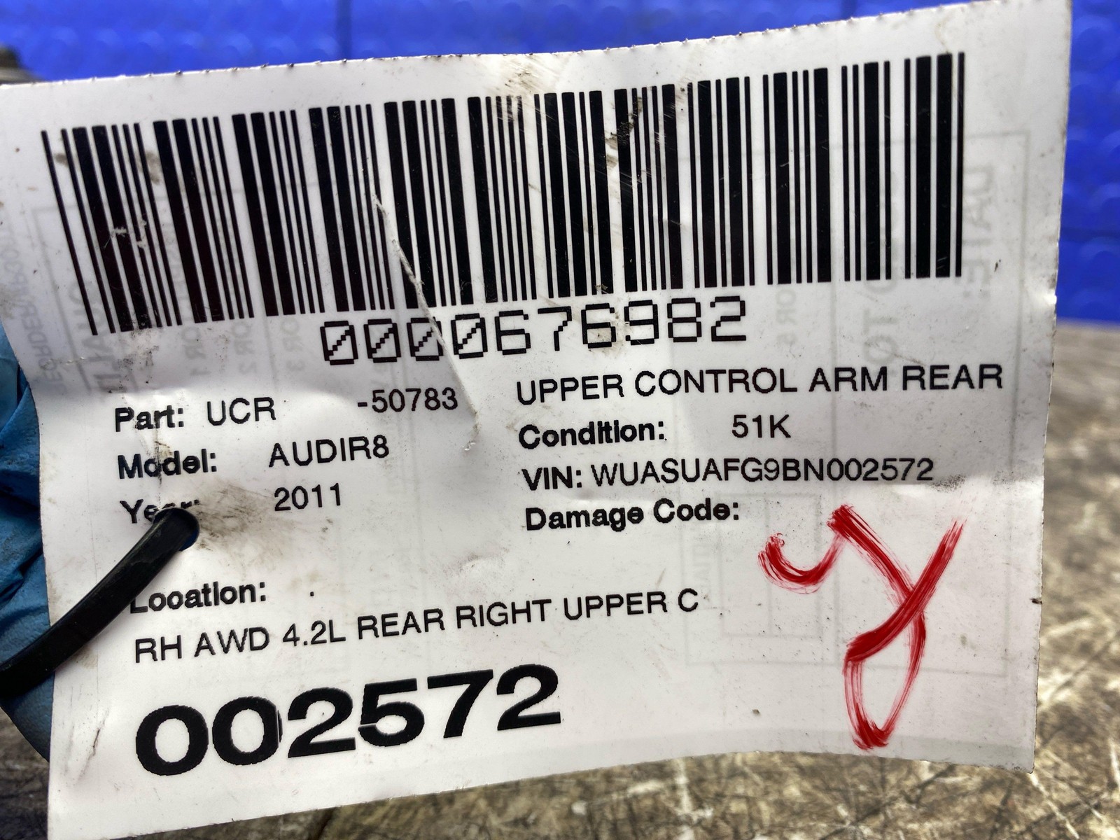 Audi R8 2008-2015 REAR+RIGHT+UPPER Control arm