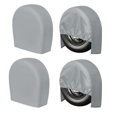 PureFit RV Tire Covers Set of 4 - UV S - Fits Diameters 24"-26", Gray