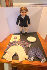 American Girl Samantha 18in Doll Lot w/ Outfit, Accessories Meet Samantha Book