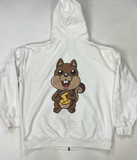 Drew House Squirrel Felpa con Cappuccio e Zip Intera Uomo XL Bianco