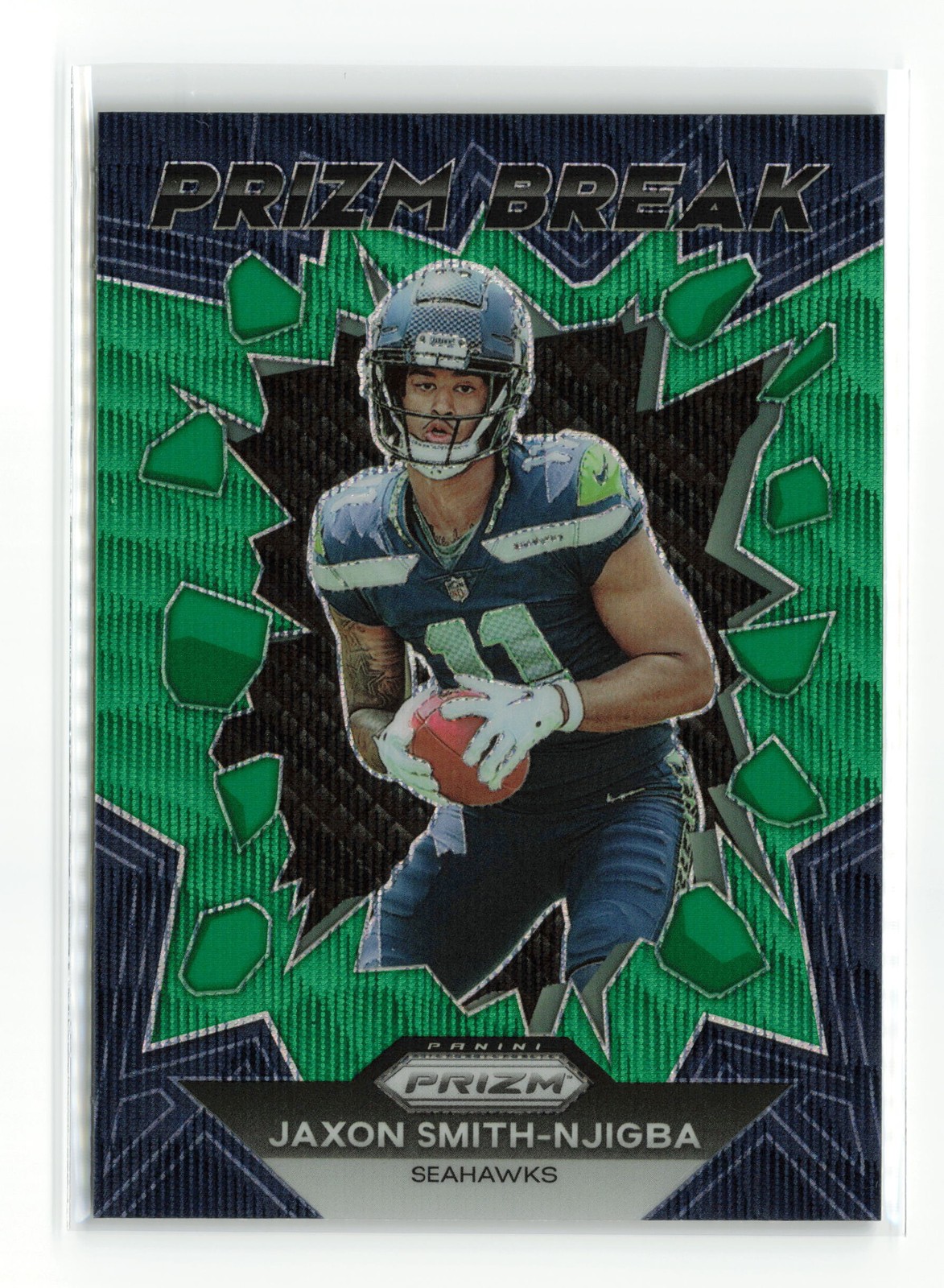 2023 PANINI PRIZM PRIZM BREAK JAXON SMITH-NJIGBA #PB-2 GREEN WAVE RC SEAHAWKS