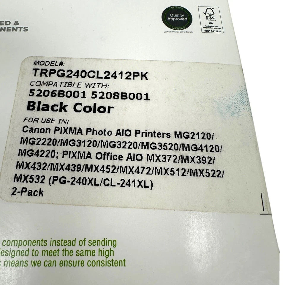 Staples Tru Red Printer Ink Cartridge 2 Pack TRPG240CL2412PK Black - Image 4 of 4