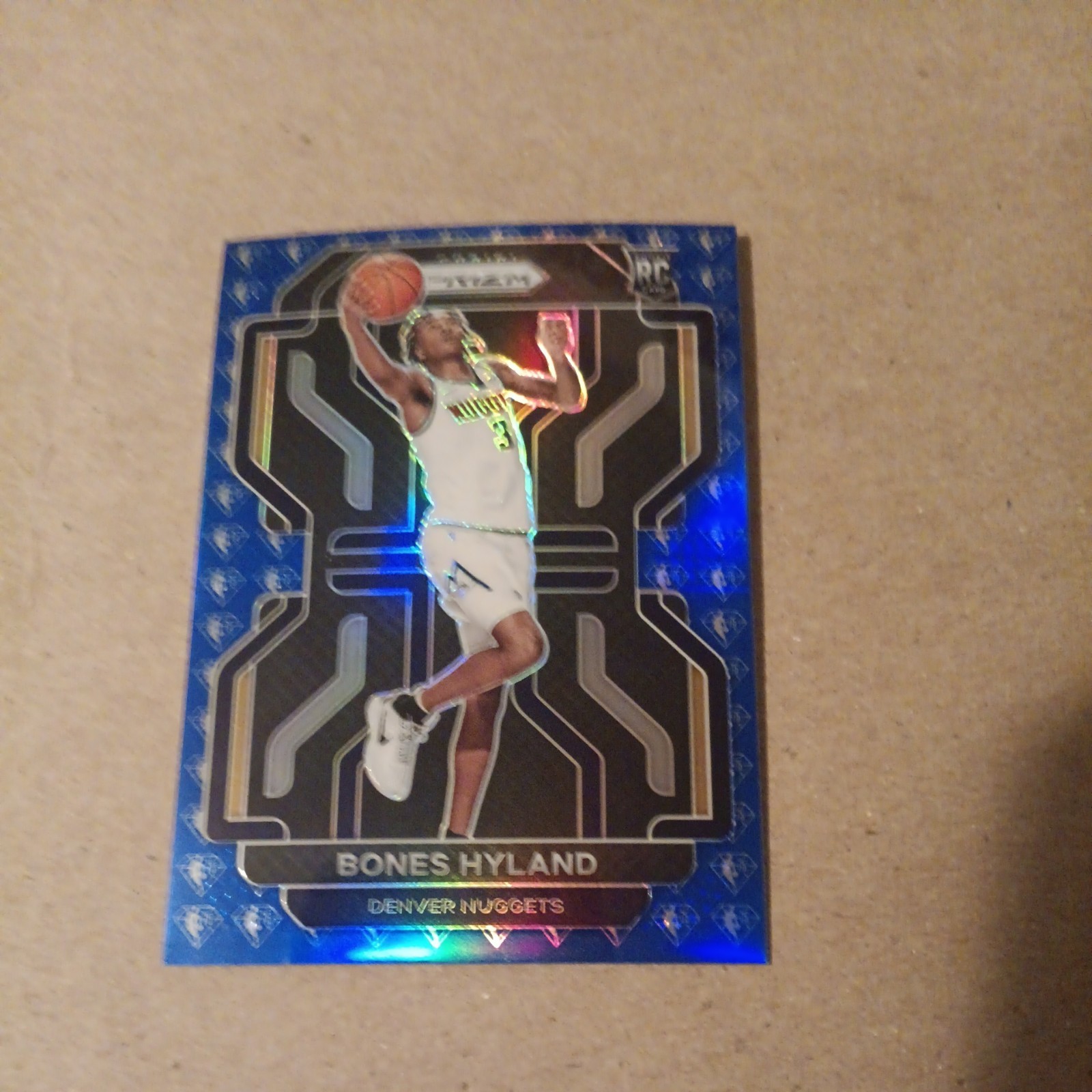 Bones Hyland 2021-22 Prizm Basketball Blue 75th Anniversary Prizm #302 Nuggets