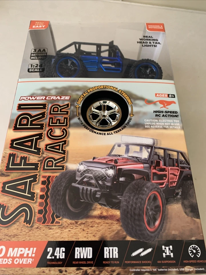 Power Craze Safari Racer Jeep Mini RC High Speed 2.4 ghz. New in box Blue - Image 2 of 4
