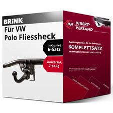 Für Polo FH AW1/BZ1 (Brink) Anhängerkupplung abnehmbar + E-Satz 7pol universell
