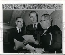 1969 Press Photo Senators Douglas Hudson, Jay Rolison, James O'Brien in Albany