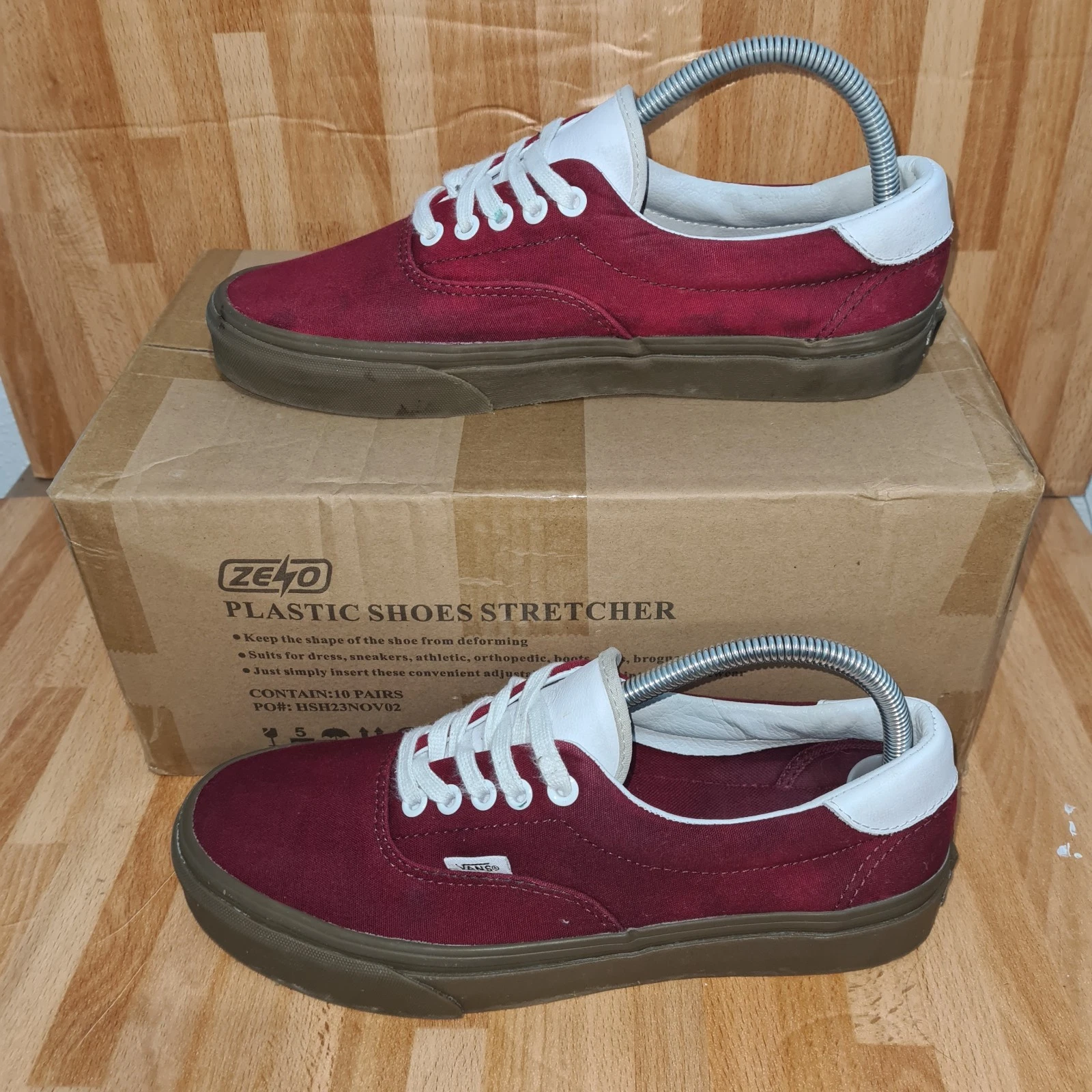 Vans Era 59 Taglia UK 8 EU 42 Rosso Scarpe Uomo Sneakers Sneakers Usate