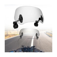 Motorcycle Universal 37cm Windshield Extension Adjustable Clip Wind Deflector...