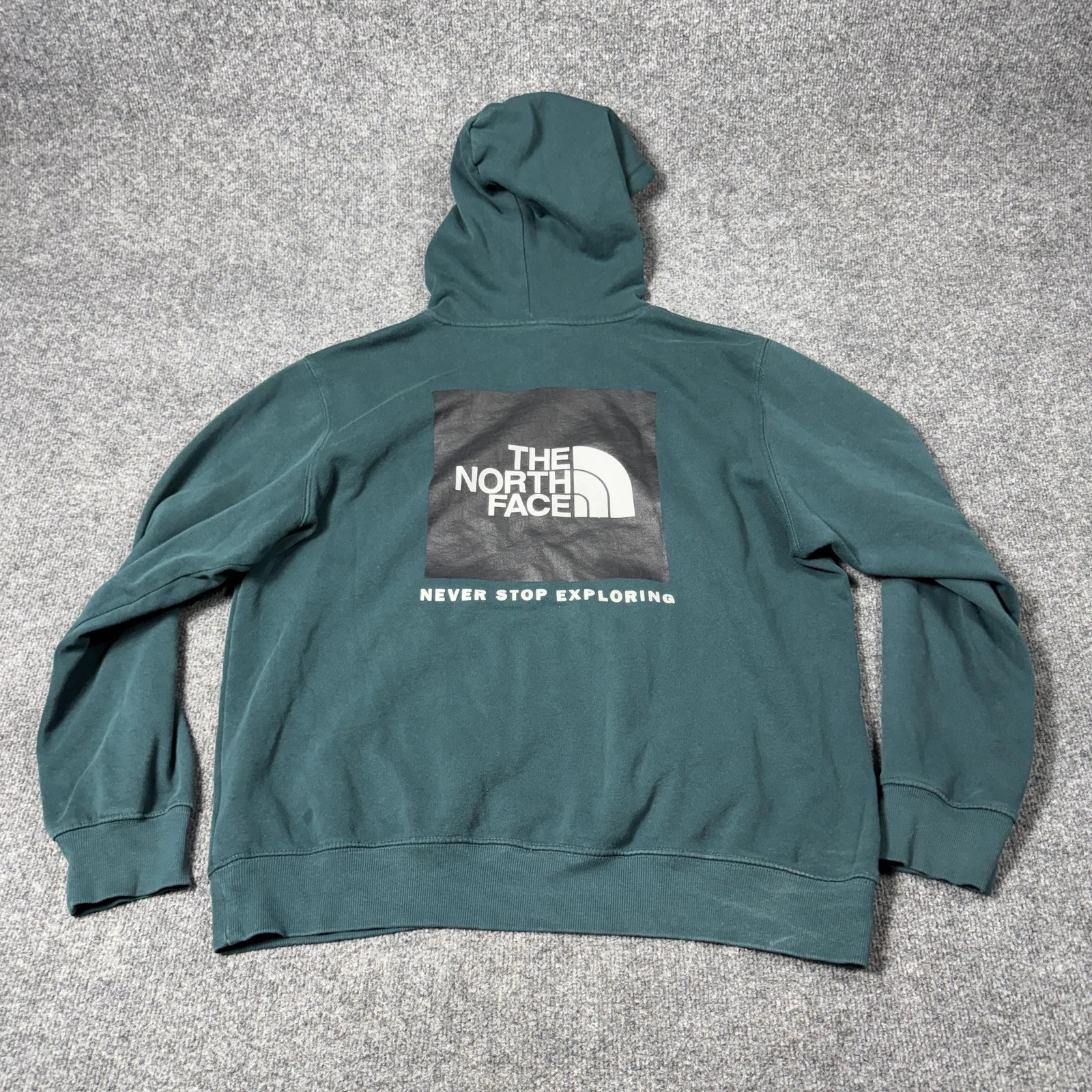 The North Face Hoodie Mens Large Green Pullover Fleece Sweatshirt Logo STAIN
Opens in a new window o