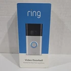 Ring Wireless Video Doorbell Wi-Fi Streaming Silver/Black Matte Modern