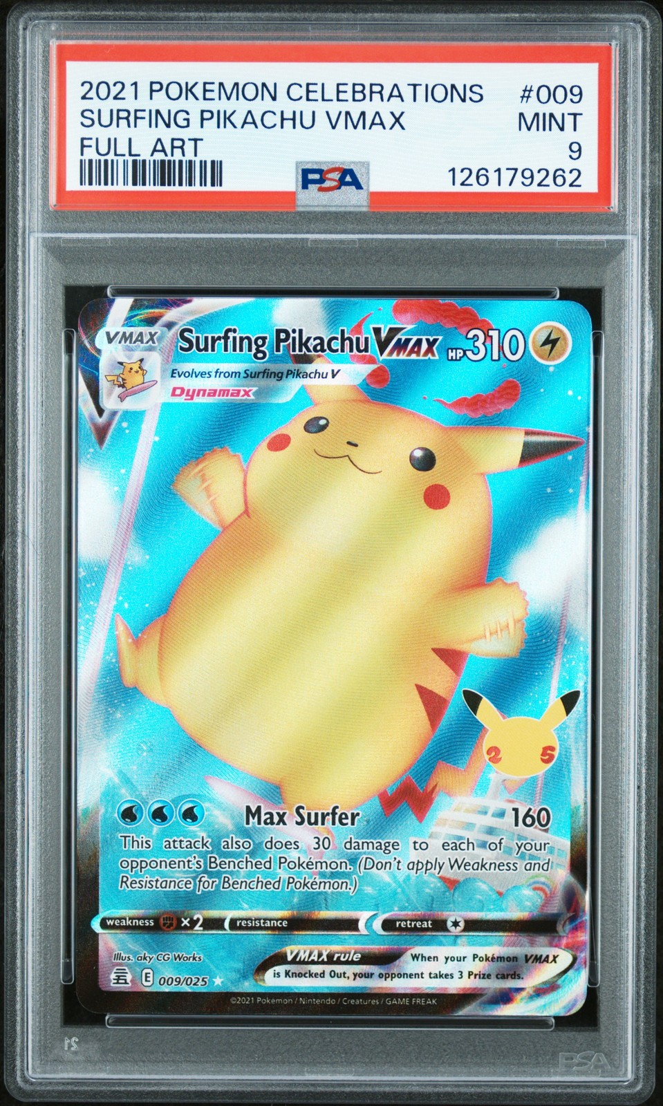 Surfing Pikachu VMAX #9