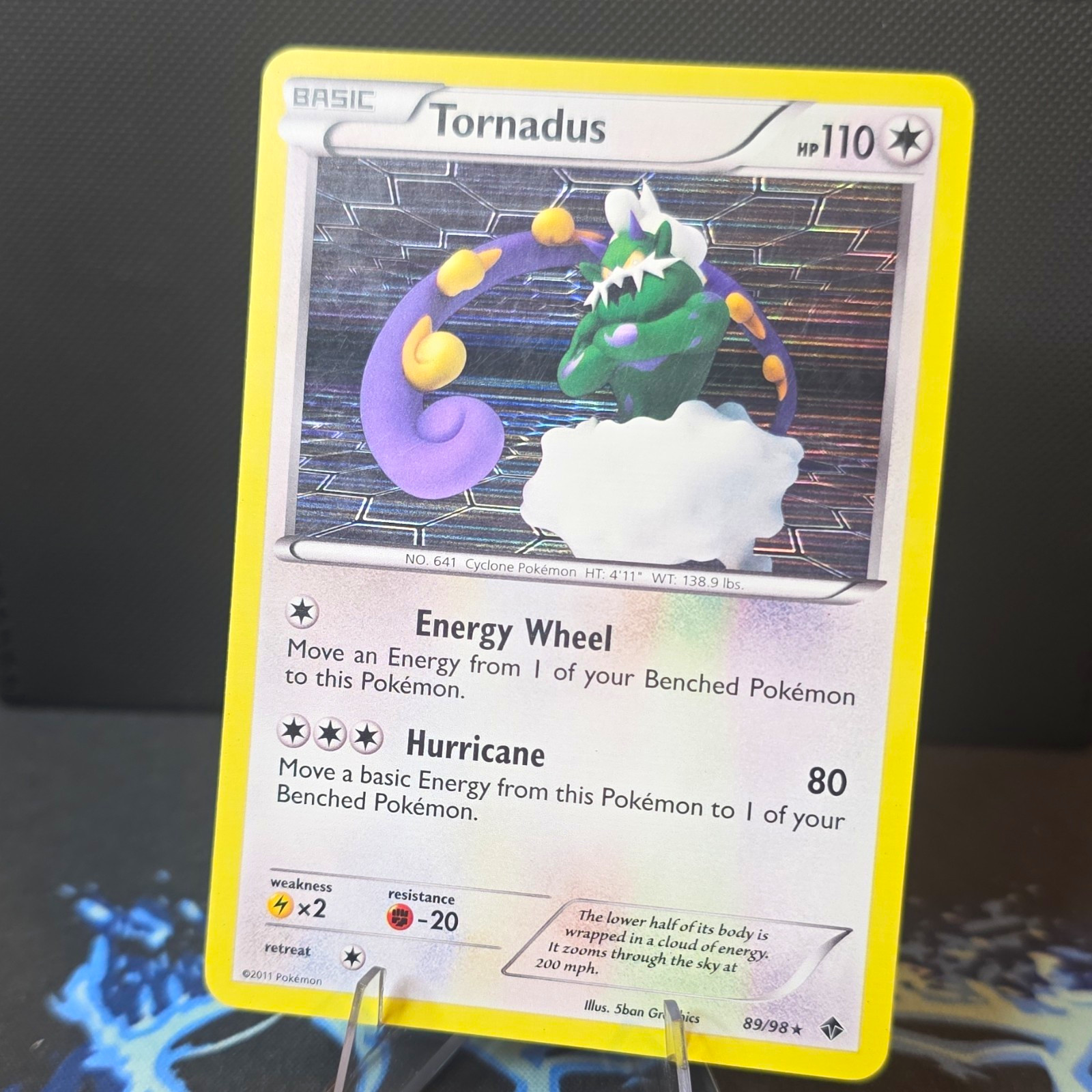 Nintendo Tornadus 89/98 Emerging Powers Holo Rare 2011 Basic HP110