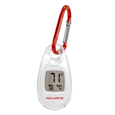 Portable Digital Thermometer for Indoor or Outdoor Temperature with Carabiner...