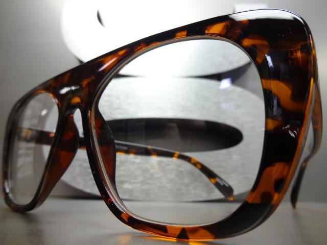 Classic Elegant VINTAGE RETRO Style Clear Lens EYE GLASSES Large