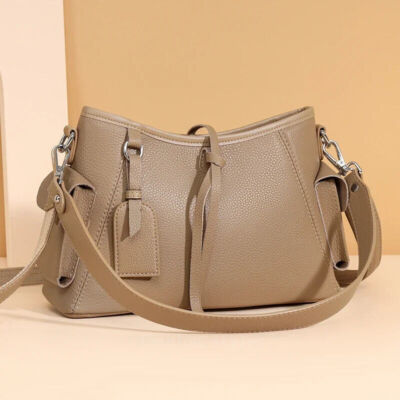 Genuine Leather Women Bag Cowhide Ladies Shoulder Crossbody Bag Women's  Handbag