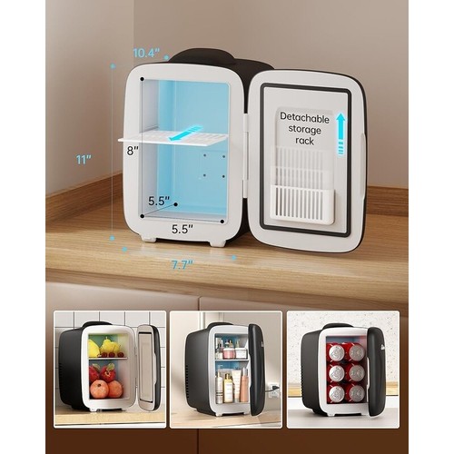 Mini Fridge Upgrade Portable Cooler Warmer 4L Skincare Drinks Snacks Office Car - Picture 5 of 10