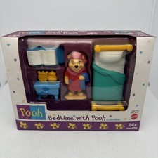Vintage Winnie the Pooh Bedtime With Pooh Figure Boxed Set 1990's Mattel
