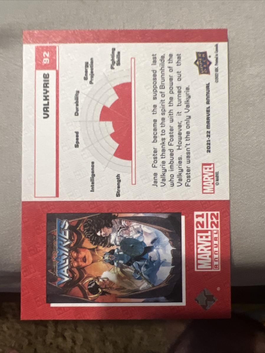 marvel allure ヴァルキュリー　サインカード 2022 Upper Deck Marvel Allure Infinity Stones Mind IS-19