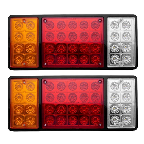 2 Pcs LED Truck Trailer Tail Lights Tail Turn Signal Brake Light Running Reverse - Picture 12 of 12