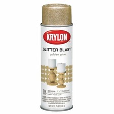 Krylon K03801A00 Glitter Blast Glitter Spray Paint Golden Glow, 5.75 oz