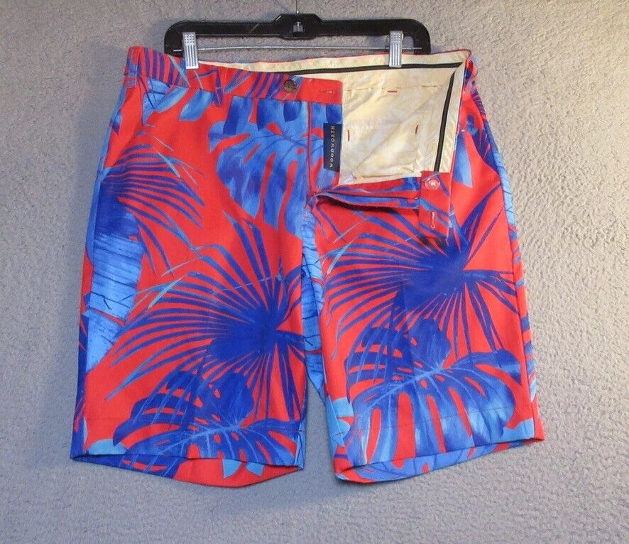 Loudmouth Shorts 36 Mens Golf Wood Worth Tropical Print EUC Rare Measures 36x11 - Image 2 of 4