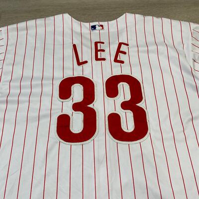 アメリカ製　Phillies LEE 33 majestic 54size Authentic MLB -Majestic - Cliff Lee #33 - Philadelphia