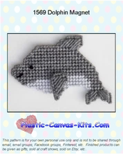 Dolphin Magnet-Plastic Canvas Pattern or Kit