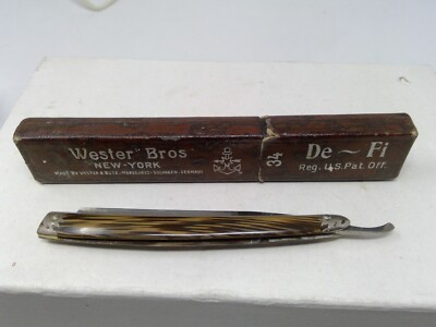 Vintage Wester Bros De ~ Fi Shaving Razor with Box