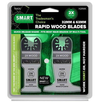 Smart 2 Stück OIS oszillierendes Multitool Rapid Holzklingen-Set