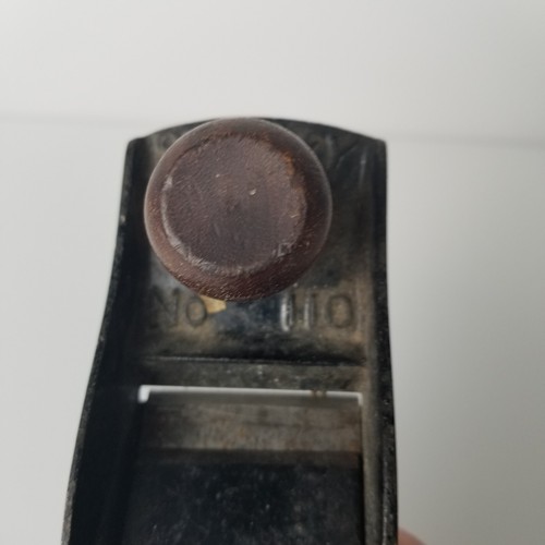 Vintage STANLEY Block Plane n. 110 rasoio in legno con lama, pomello e corpo in ghisa USA - Foto 7 di 12