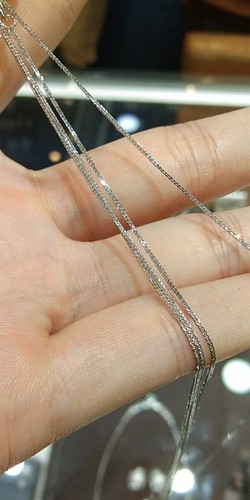 18K 100% Solid White Gold Chain 18 INCH 