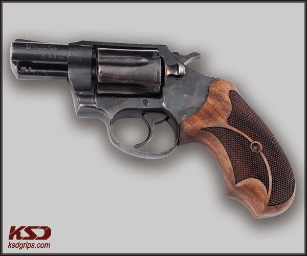 KSD Brand Colt Detective   Agent Cobra D Frame Compatible Walnut Grips Diamond