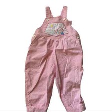 Vintage pinstripe pink overalls 18 months