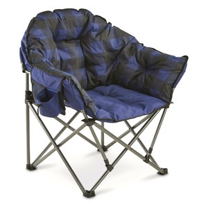 plaid camping chair