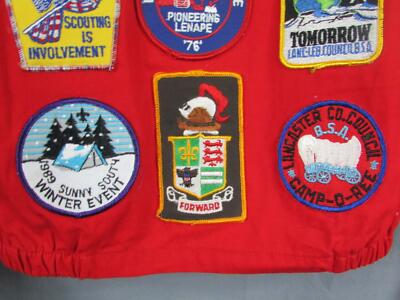 Vintage 1960s Boy Scouts Official Red Jacket w/ Large Scouting