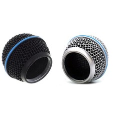 2 Pack Beta58 RK265G Microphone Grille Cover for Shure Beta58A Mics Black Silver
