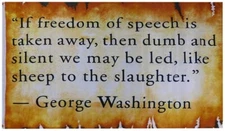 3x5 Freedom Of Speech George Washington Premium 100D Woven Poly Nylon 3'x5' Flag