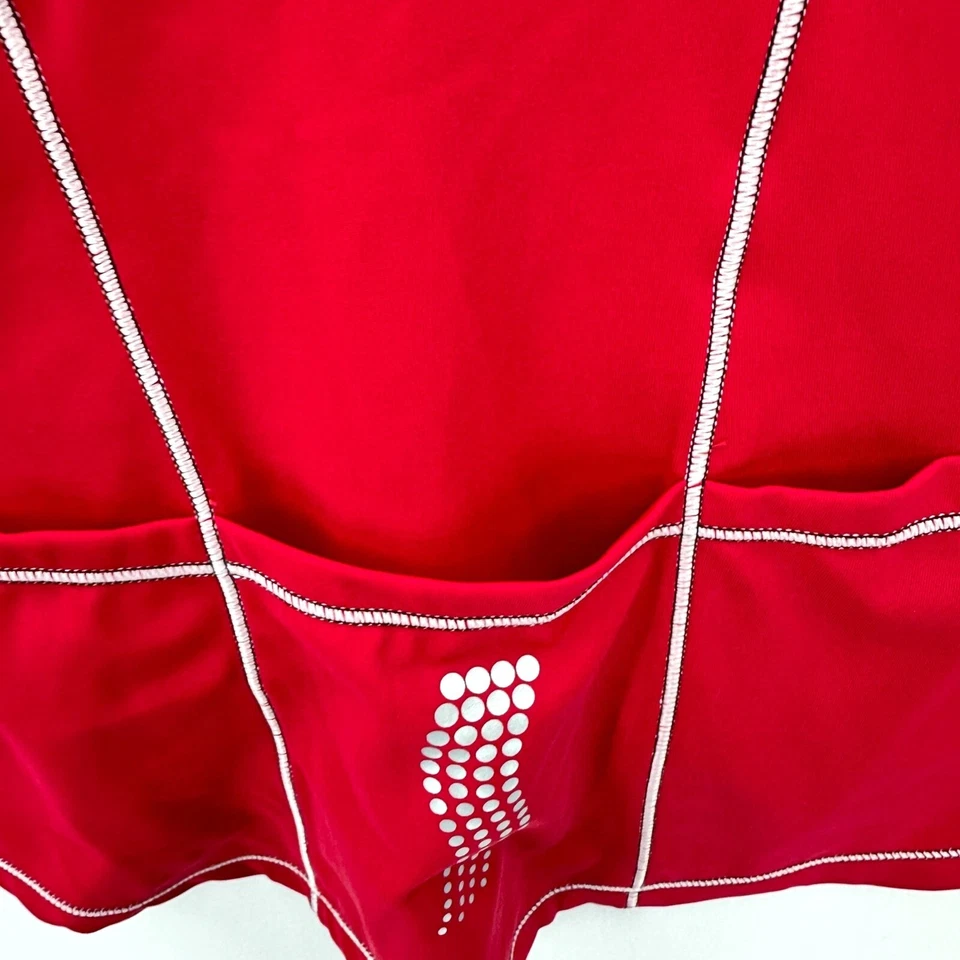 Sujetador De Soto Forza Tri Top Mujer Sin Mangas Ciclismo Incorporado Rojo Blanco XS NUEVO CON ETIQUETAS Foto 4 de 4