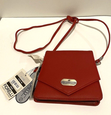 Fiorelli Standard City Equipment Red Vegan Leather Crossbody Purse ''Night Life''