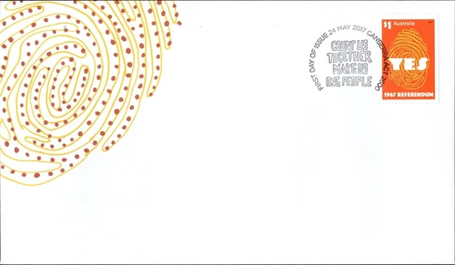 2017 Australia 1967 Referendum $1 Stamp First Day Cover, Very Good Condition