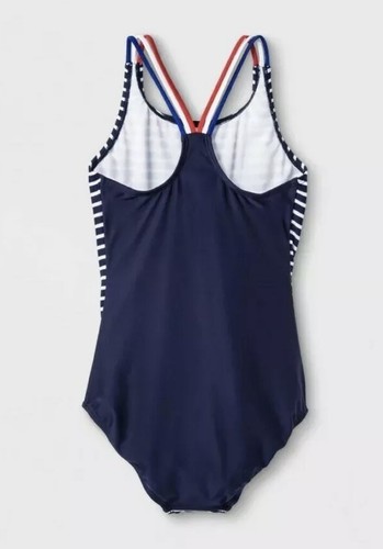 Cat & Jack Girls Fun in The Sun One Piece Swimsuit Striped Popsicle 50+ UPF XS - Picture 2 of 2