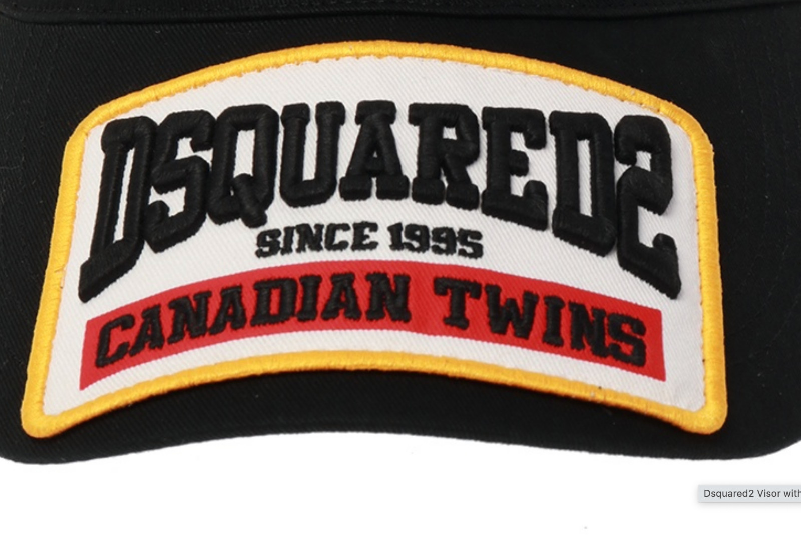 Dsquared2 Unisex Iconic Logo-Patch Visor Cap Tennis Golf Hat Sunshade image 5