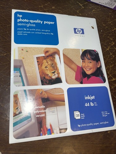 HP Everyday Photo Paper Semi-Gloss 8.5 x 11 25 Sheets Inkjet 44 lb (WTF59)q4 - 第 1/1 張圖片