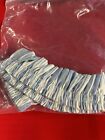Longaberger Small Garter basket Sky Blue Stripe Fabric New blue
