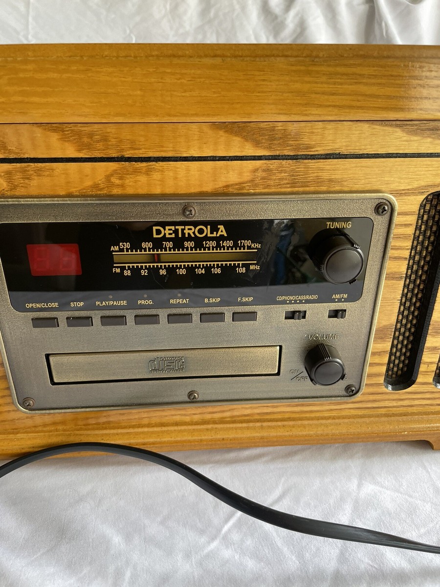 Vintage Oak Detrola KM837 Record Player CD Cassette Am/Fm radio | eBay