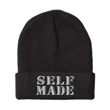 Beanies for Men Self Made Embroidery Winter Hats Women Acrylic Skull Cap 1 Size