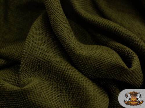 Poliéster Vintage Linen Look OLIVE Fabric / 60 "W / Vendido por el patio - Imagen 2 de 2