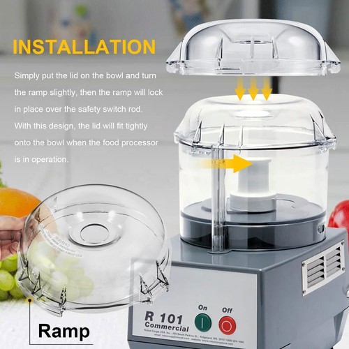 For Robot Coupe 106458S R100BCLR R100B R2 R2B R2N Food Processor Cutter Bowl Lid - Picture 9 of 12